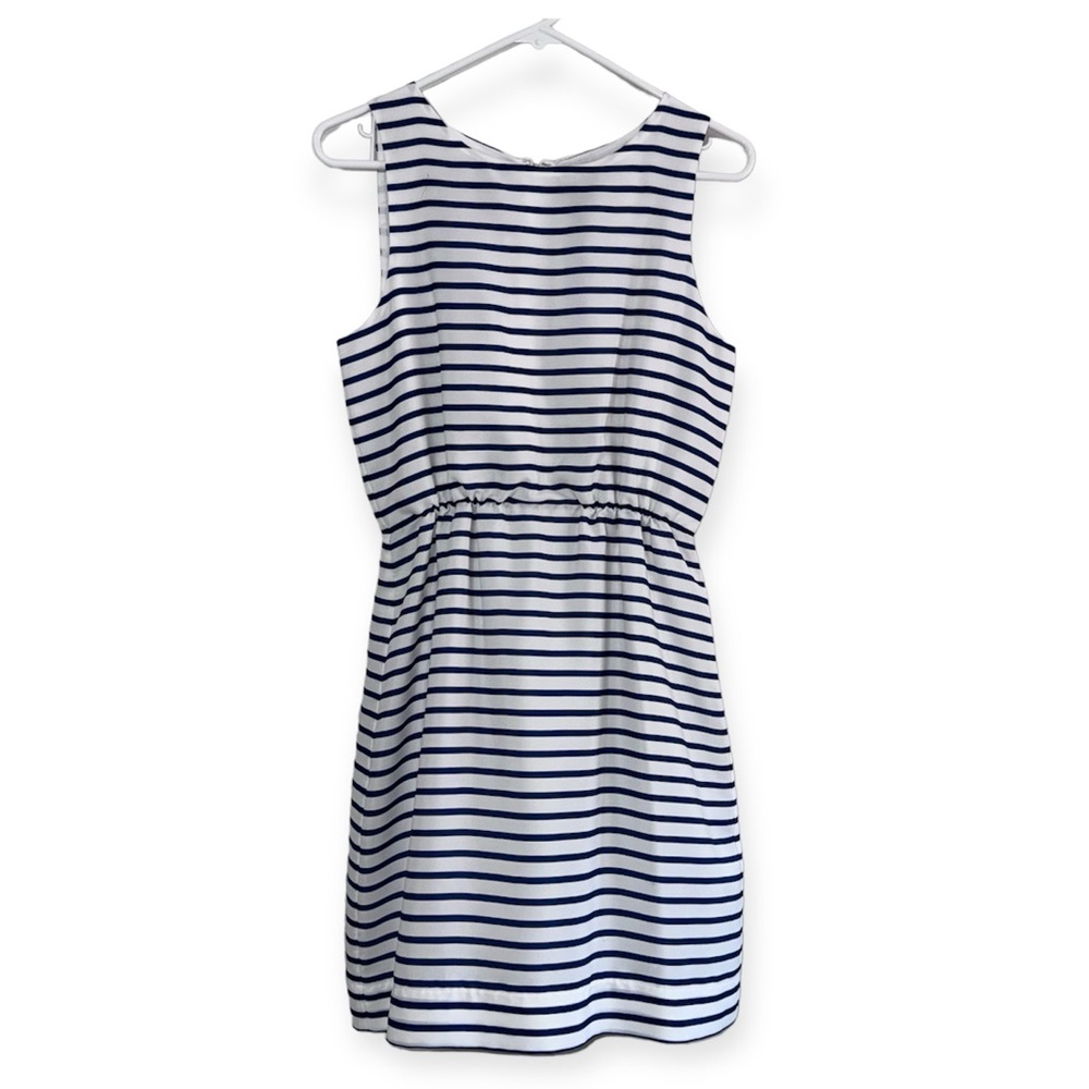 J. Crew Blue & White Striped Dress